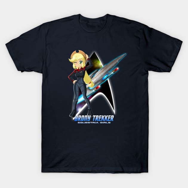 Brony Trekker: Equestria Girls AJ Ver. T-Shirt by CaptRicoSakara